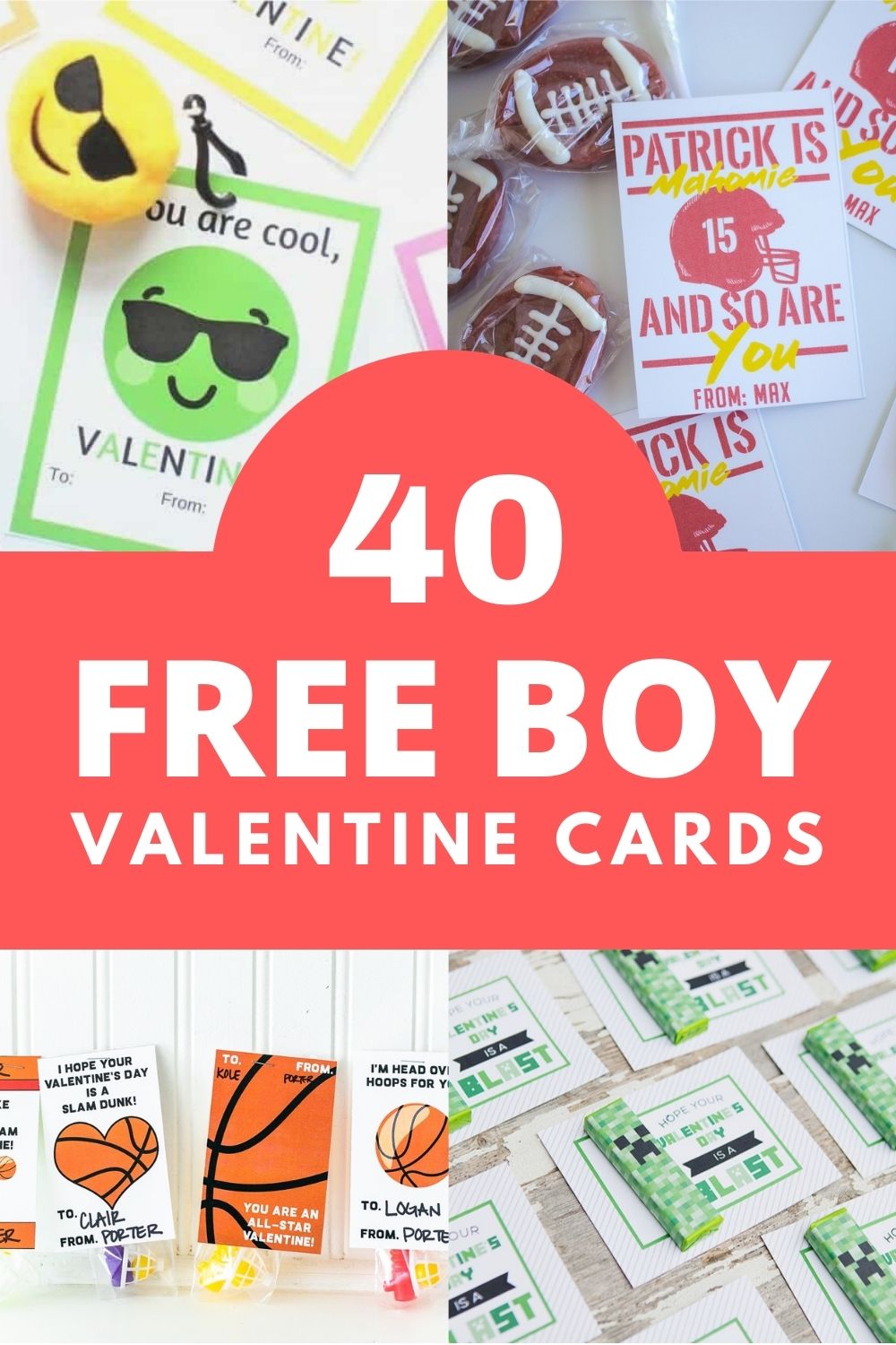 40 free boy valentine cards - handmade in the heartland